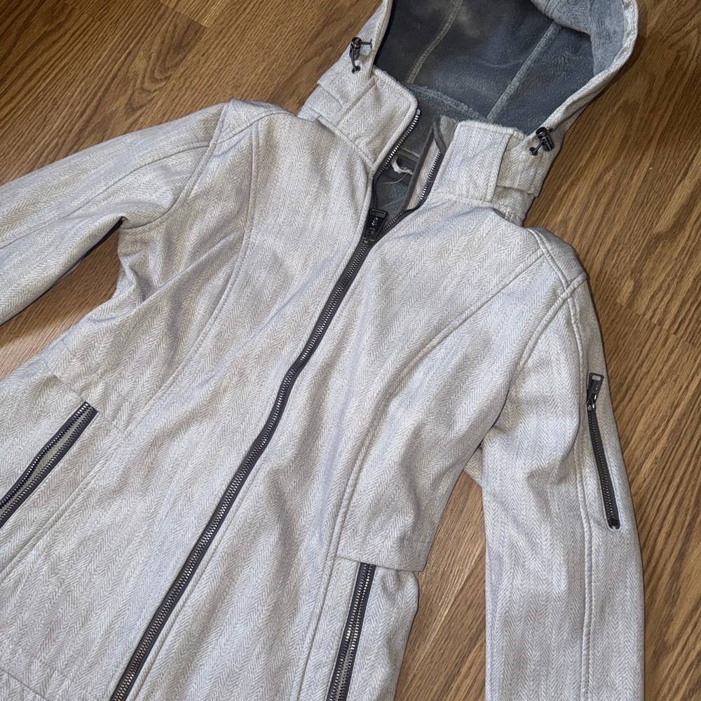 Free a country Light Gray Hooded, Fleeced Women's Jacket -